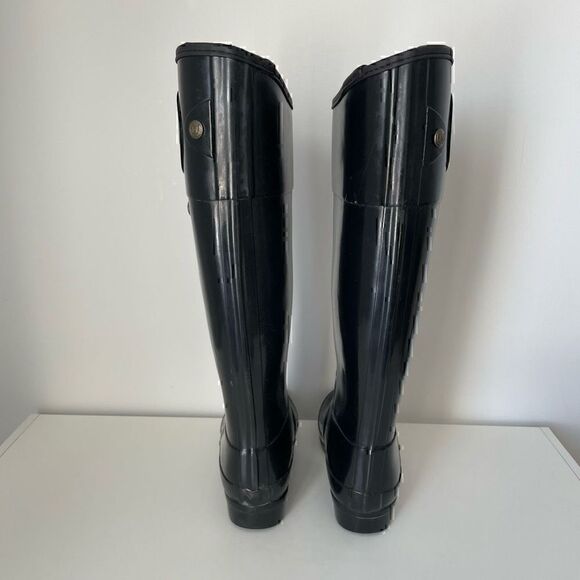Hunter Sandhurst Carlyle Rain Boots Tall Black Rubber Size US 5-6 EU 35-36 - Picture 9 of 14
